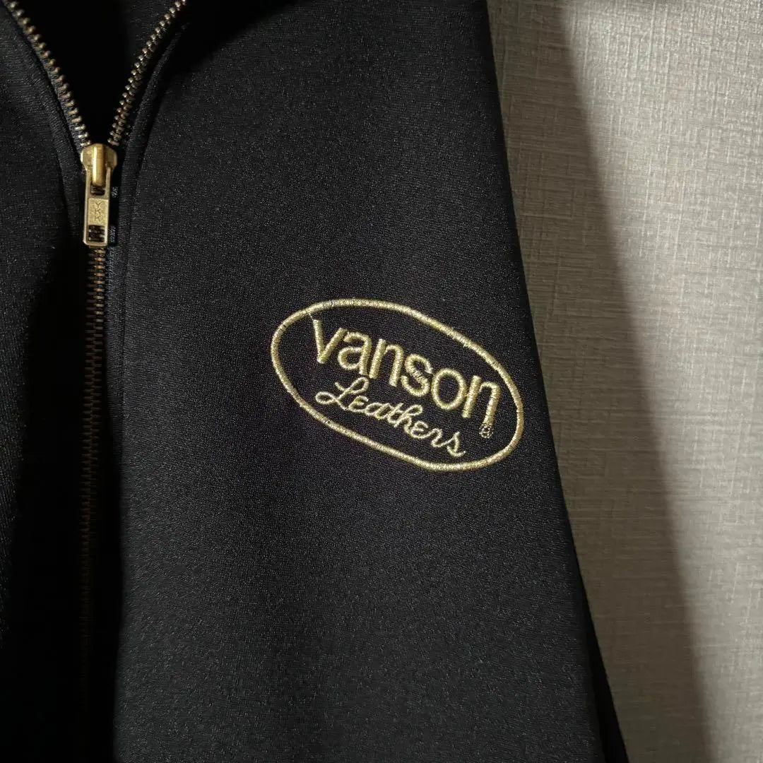 VANSON Track Jacket Embroidered Back Skull Black L-L