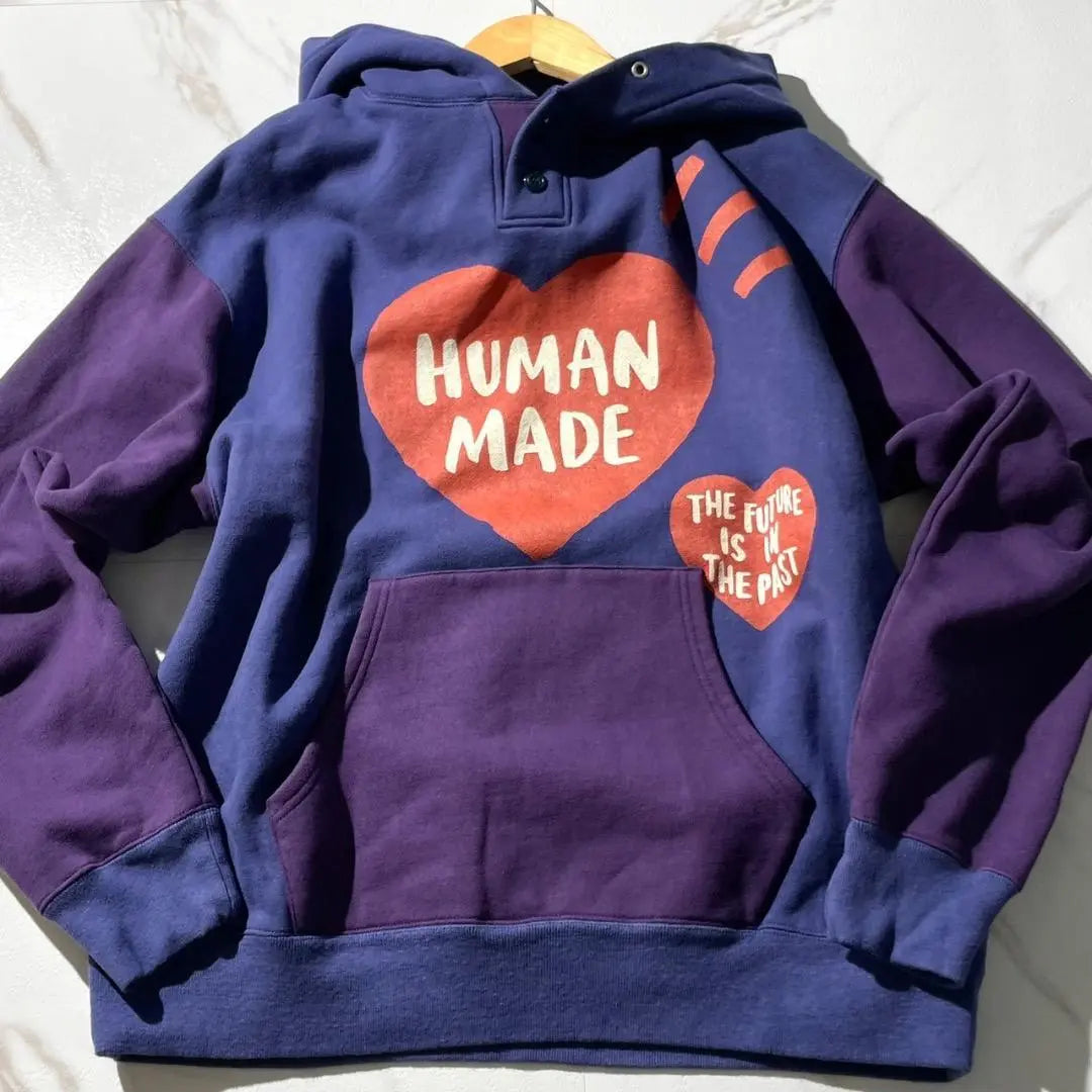 Sold out HUMAN MADE COLORBLOCK HOODIE Navy Navy L