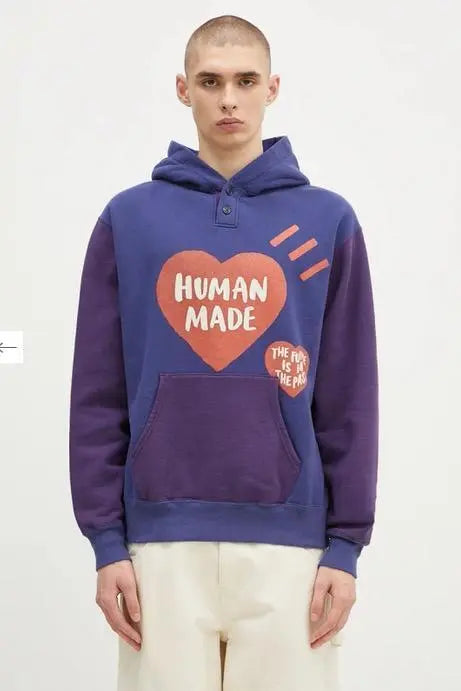 Sold out HUMAN MADE COLORBLOCK HOODIE Navy Navy L