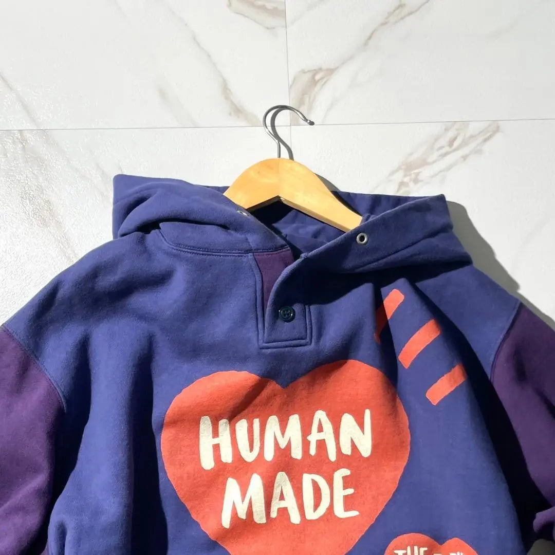 Sold out HUMAN MADE COLORBLOCK HOODIE Navy Navy L