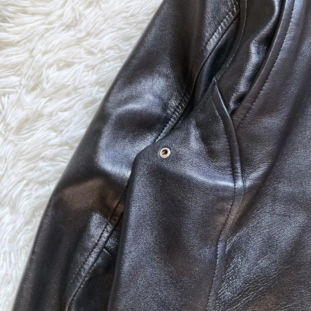 Beautiful condition ✨Retro grade leather jacket single rider black M | 美品✨レトログレード　レザージャケット　シングルライダース　黒　M