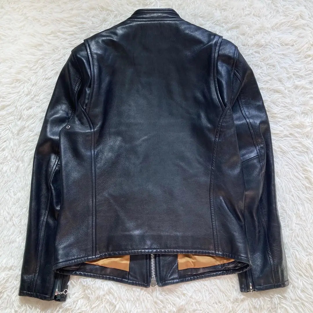 Beautiful condition ✨Retro grade leather jacket single rider black M | 美品✨レトログレード　レザージャケット　シングルライダース　黒　M