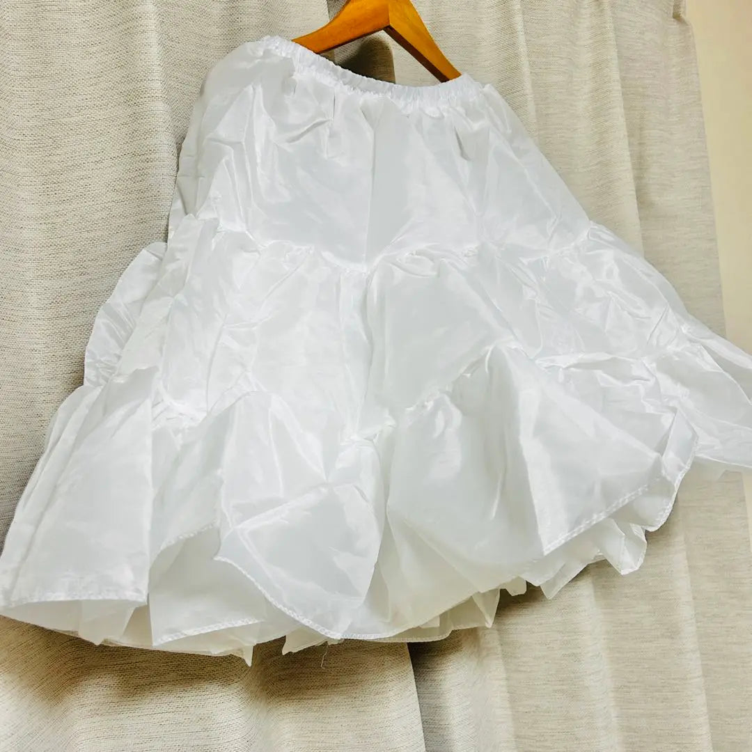 Fluffy Pannier Skirt Cosplay Maid White 50cm Lolita Wedding