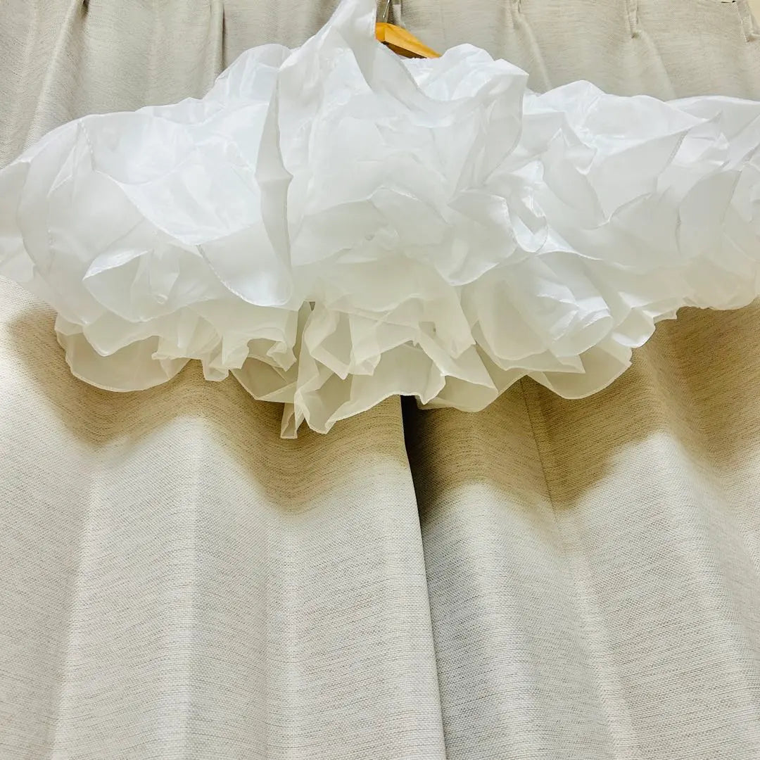 Fluffy Pannier Skirt Cosplay Maid White 50cm Lolita Wedding