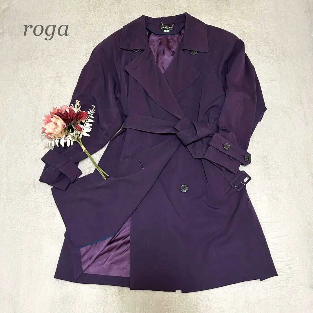 [Roga] Renaun Look Purple Trench Coat Spring Coat Double