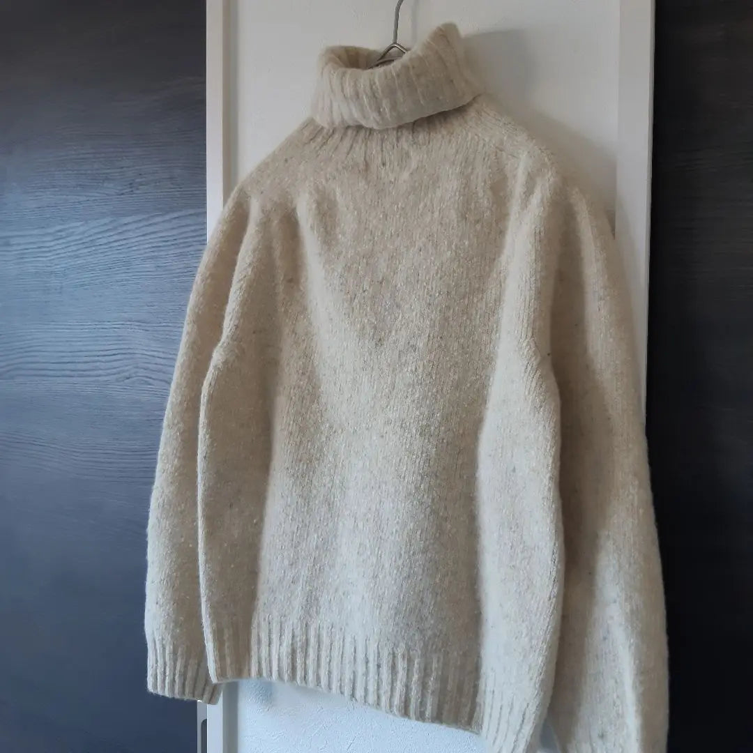 Made in the UK INVERALLAN trough knit handmade size 36 38 | 英国製 INVERALLAN 斑 タートルニット ハンドメイド サイズ36 38