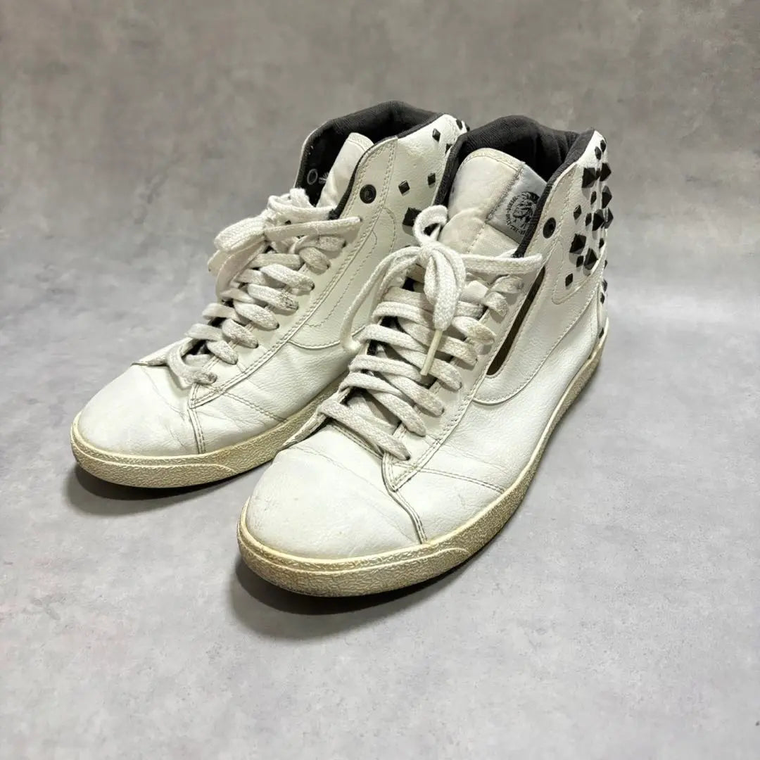 [Popular] Diesel Studded Leather Sneakers Braveman Z225