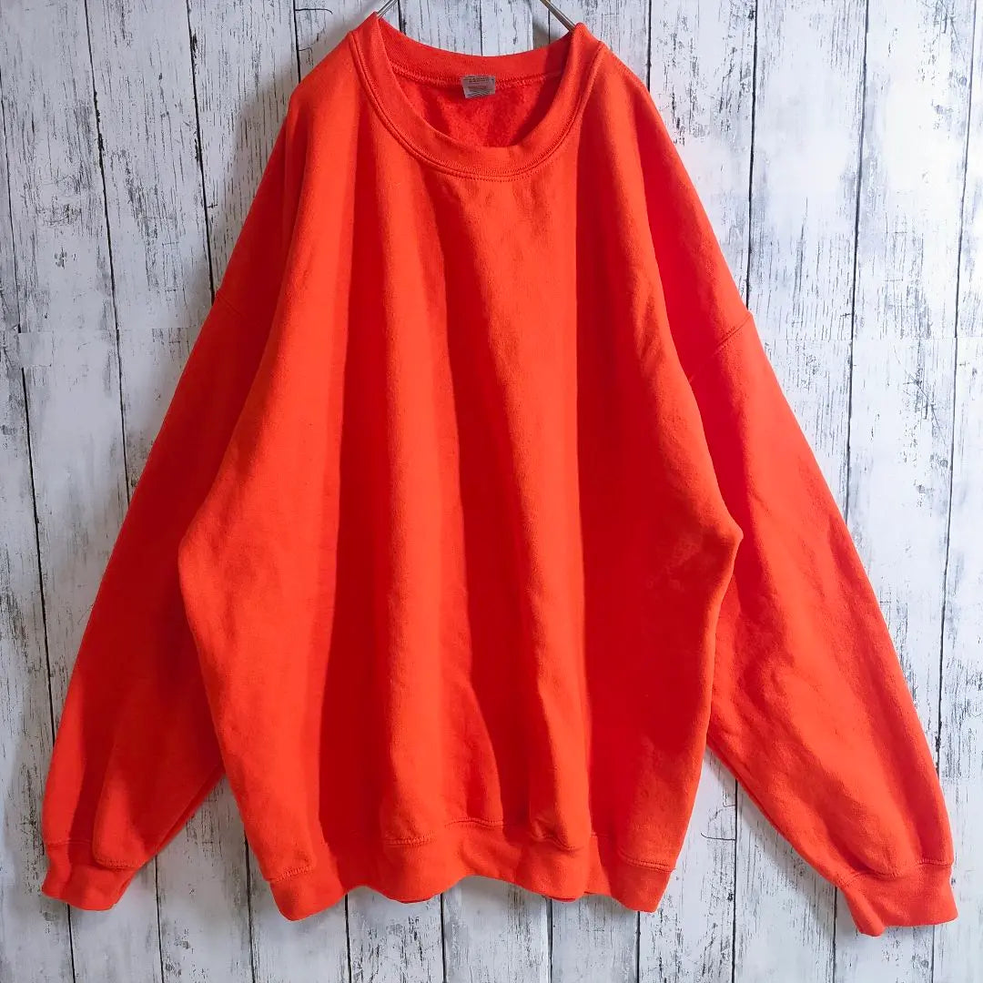 [Gildan] Sweatshirt XL Orange, No Eyes, Plain, Thick Arm, Fleece Lined, Hade