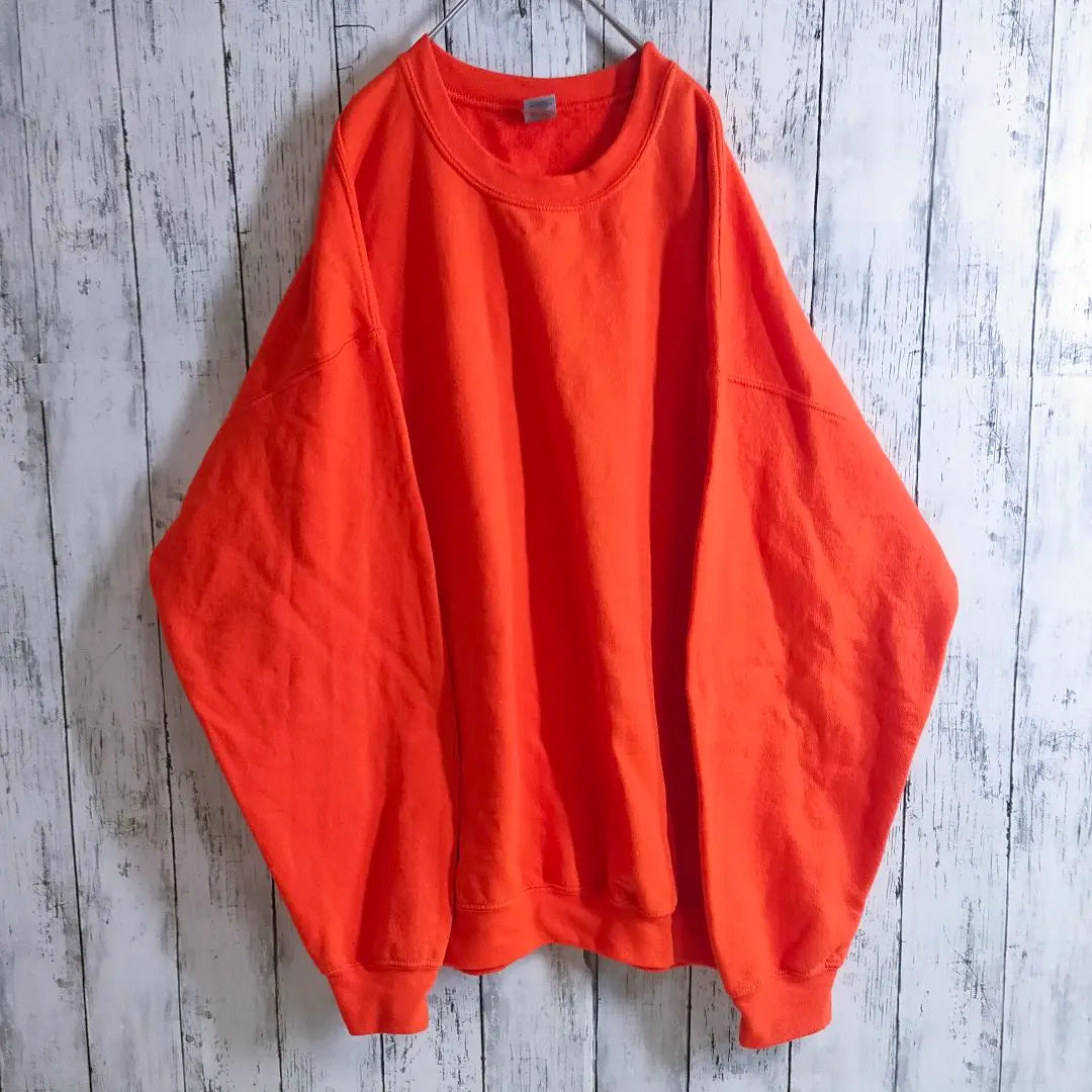 [Gildan] Sweatshirt XL Orange, No Eyes, Plain, Thick Arm, Fleece Lined, Hade