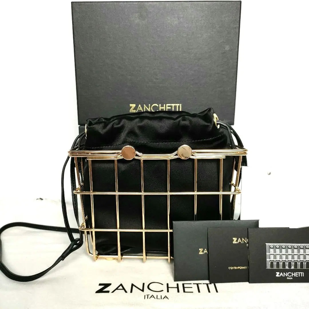 [Extremely beautiful] ZANCHETTI Market Bag Black Popular