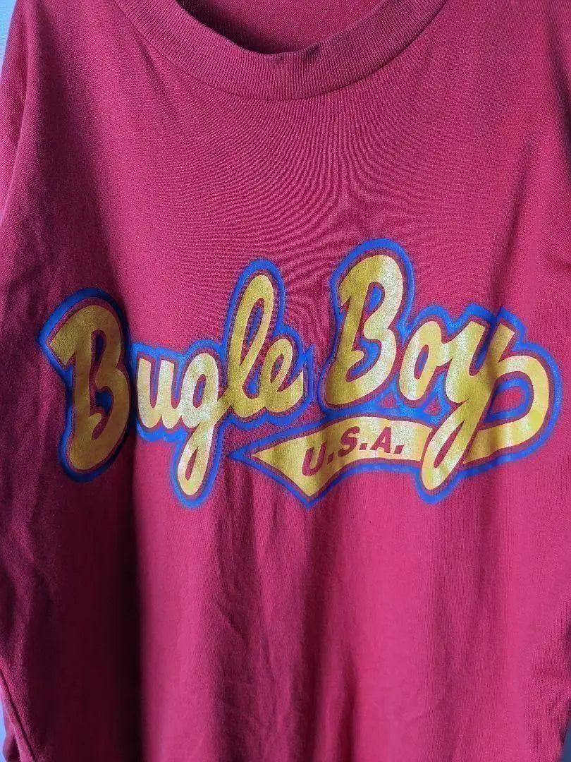 [Super Special Price] Bugle Boy Long Sleeve T-Shirt Made in Japan Old Clothes 80s M Big Logo