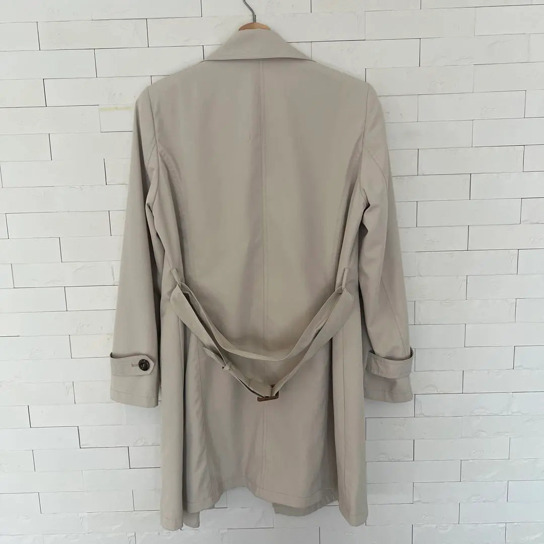 Beige Double Breasted Trench Coat