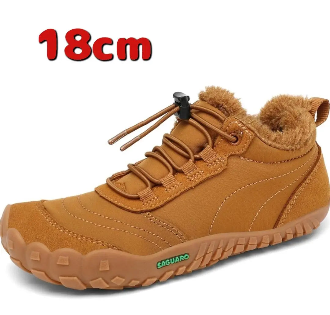 ♥ Botas de nieve anchas Zapatillas cortas con protección contra el frío para niños | ♥幅広 スノーブーツ ショート キッズ 防寒 滑り止め 裏ボア スニーカー