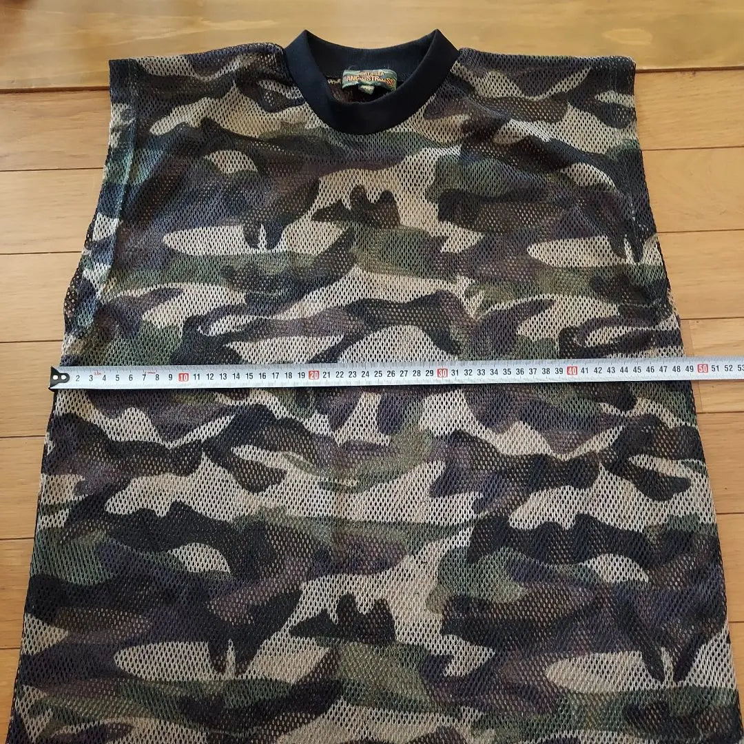 Top transparente sin mangas con estampado de camuflaje de malla, para airsoft, actividades al aire libre, pesca, en perfecto estado