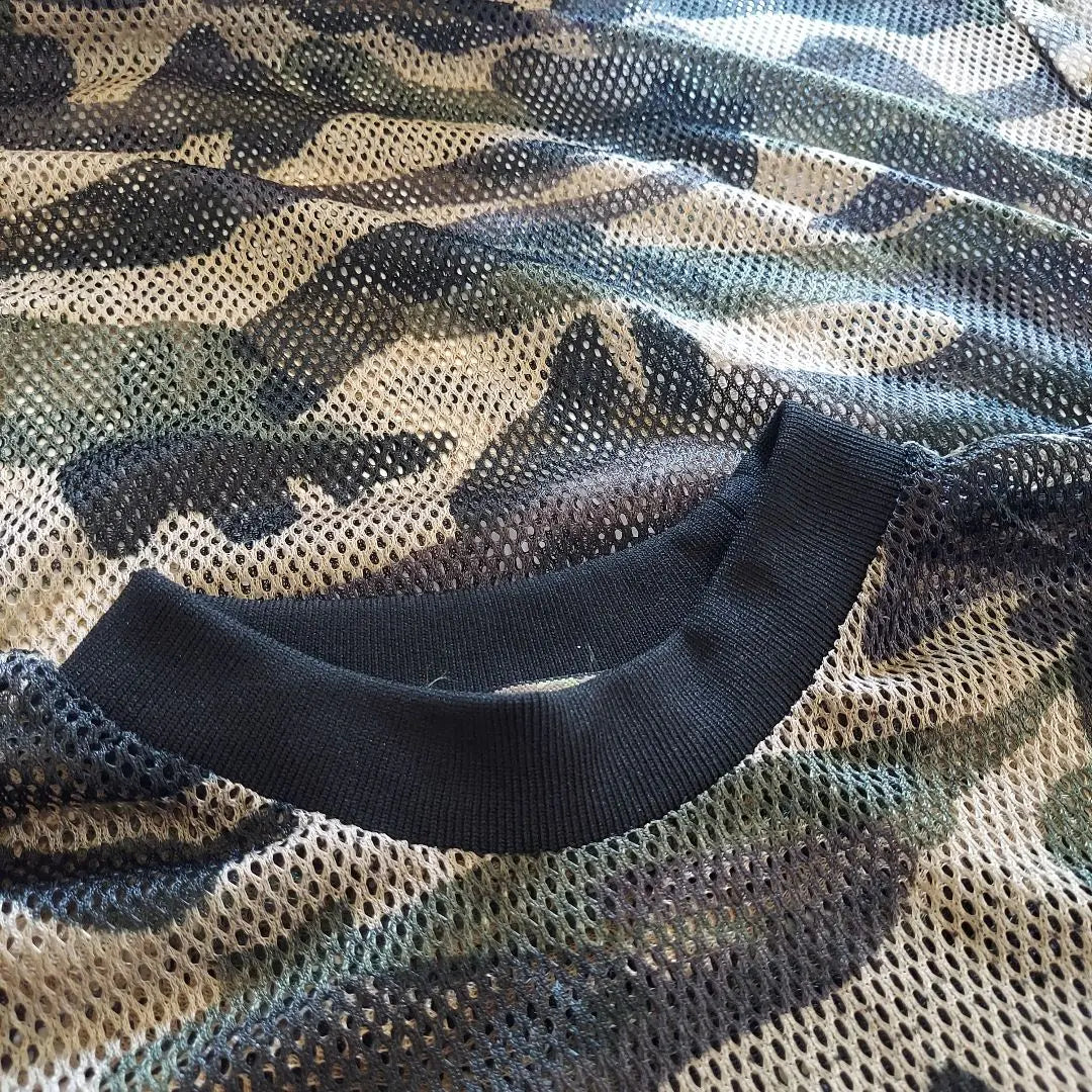 Top transparente sin mangas con estampado de camuflaje de malla, para airsoft, actividades al aire libre, pesca, en perfecto estado