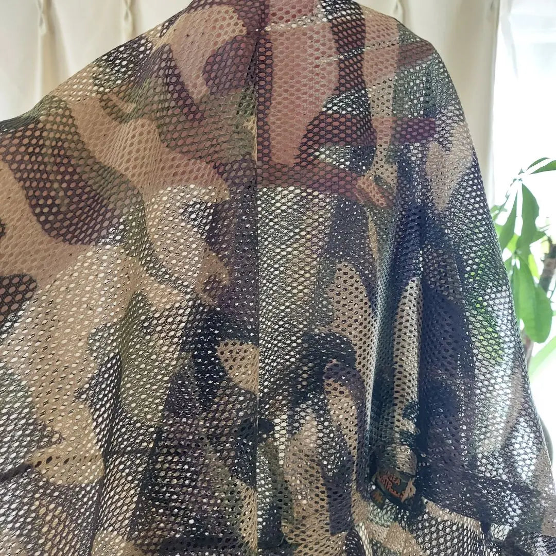 Mesh camouflage sleeveless sheer top, airsoft game, outdoor, fishing, beautiful condition