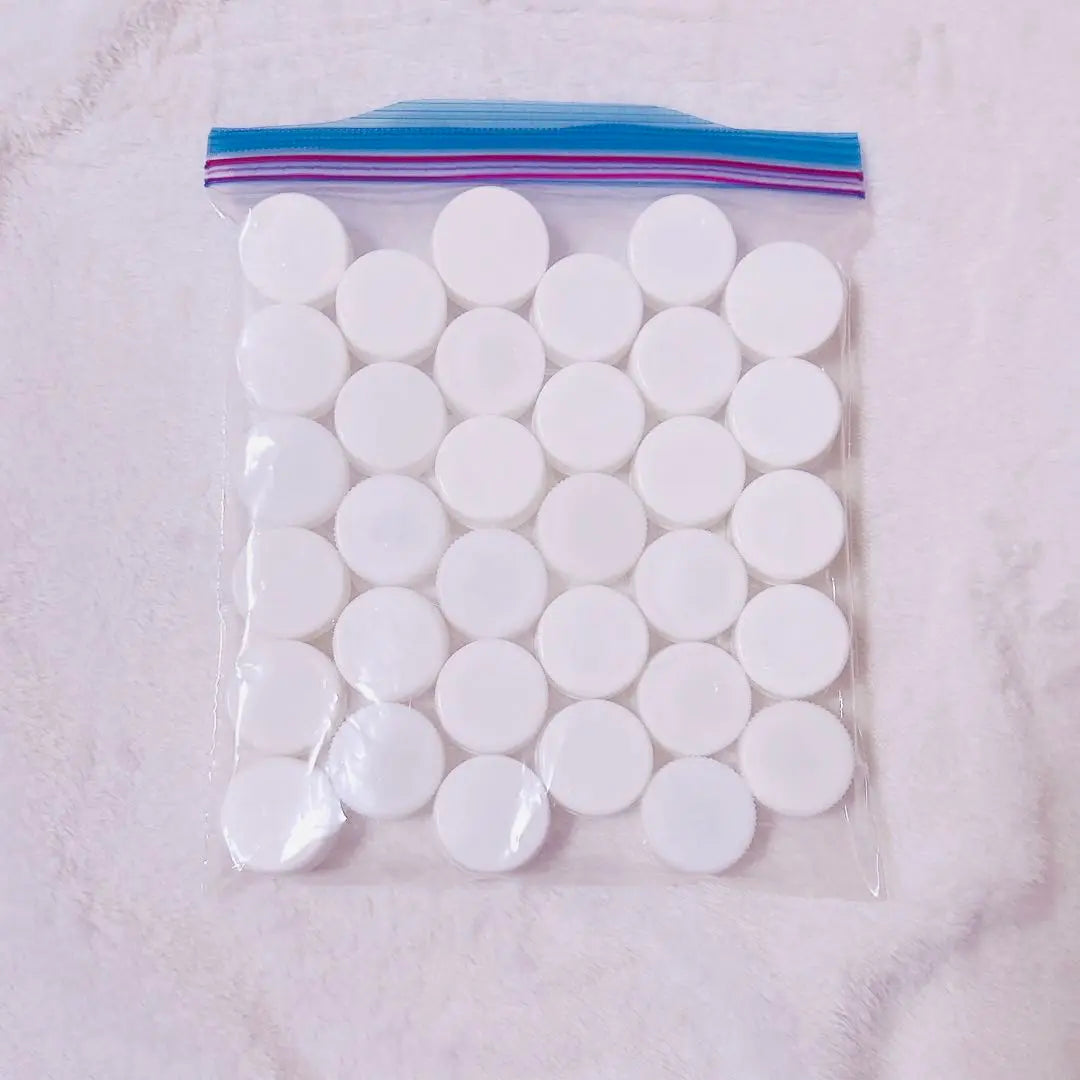 ⭐️PET bottle cap⭐️ White 183 pieces, bulk sale, handmade, craft, no mark