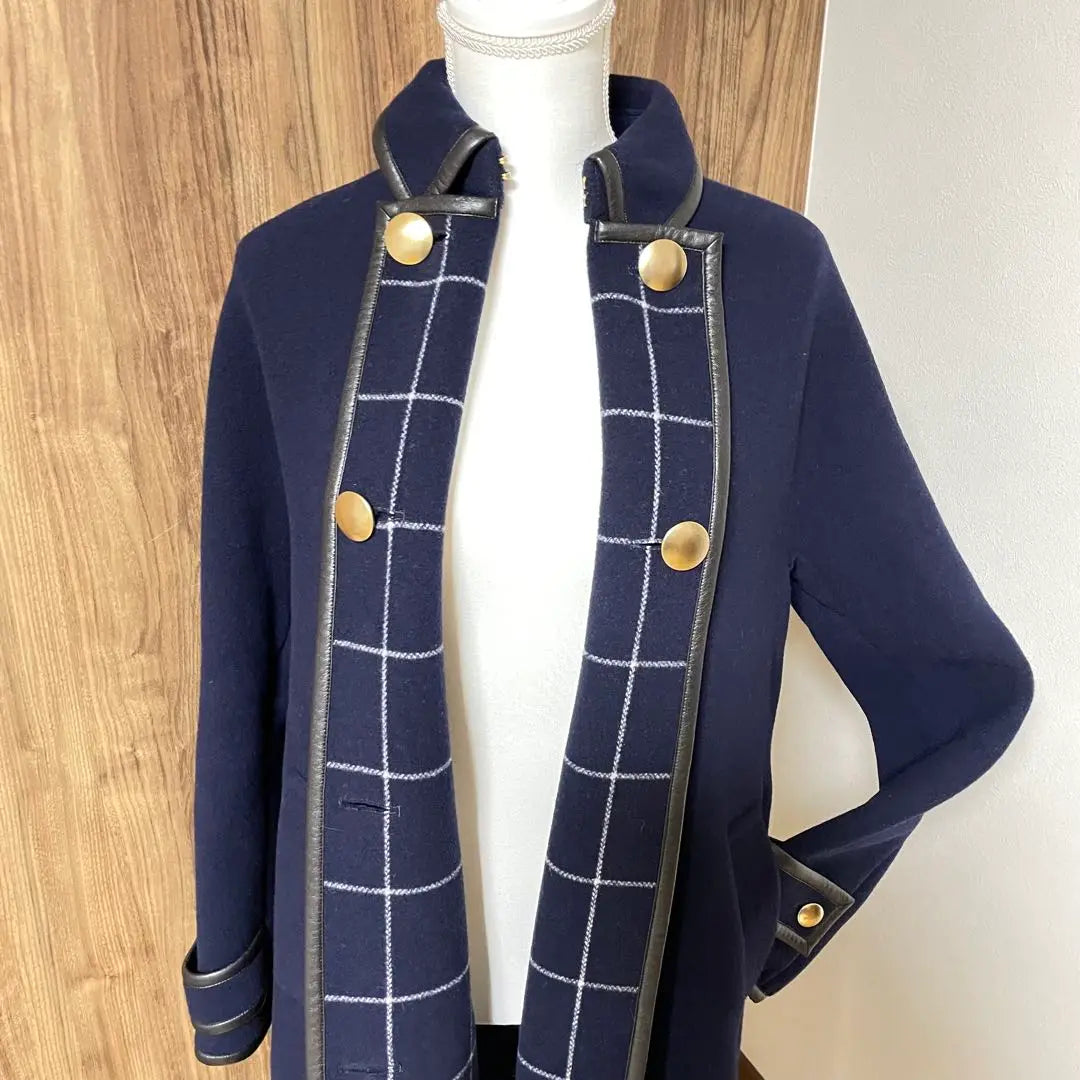 sacai Navy Double-breasted L size Wool coat Size 3 | sacai ネイビー ダブルブレスト Lサイズ　ウールコート サイズ3