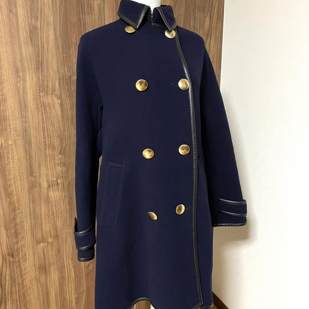 sacai Navy Double-breasted L size Wool coat Size 3 | sacai ネイビー ダブルブレスト Lサイズ　ウールコート サイズ3