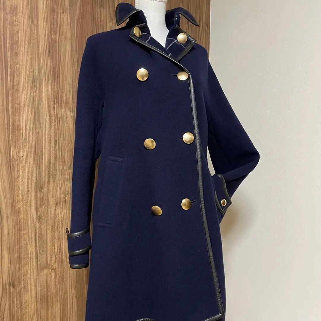 sacai Navy Double-breasted L size Wool coat Size 3 | sacai ネイビー ダブルブレスト Lサイズ　ウールコート サイズ3