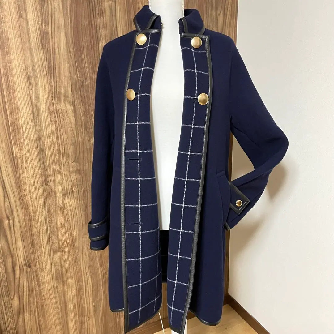 sacai Navy Double-breasted L size Wool coat Size 3 | sacai ネイビー ダブルブレスト Lサイズ　ウールコート サイズ3