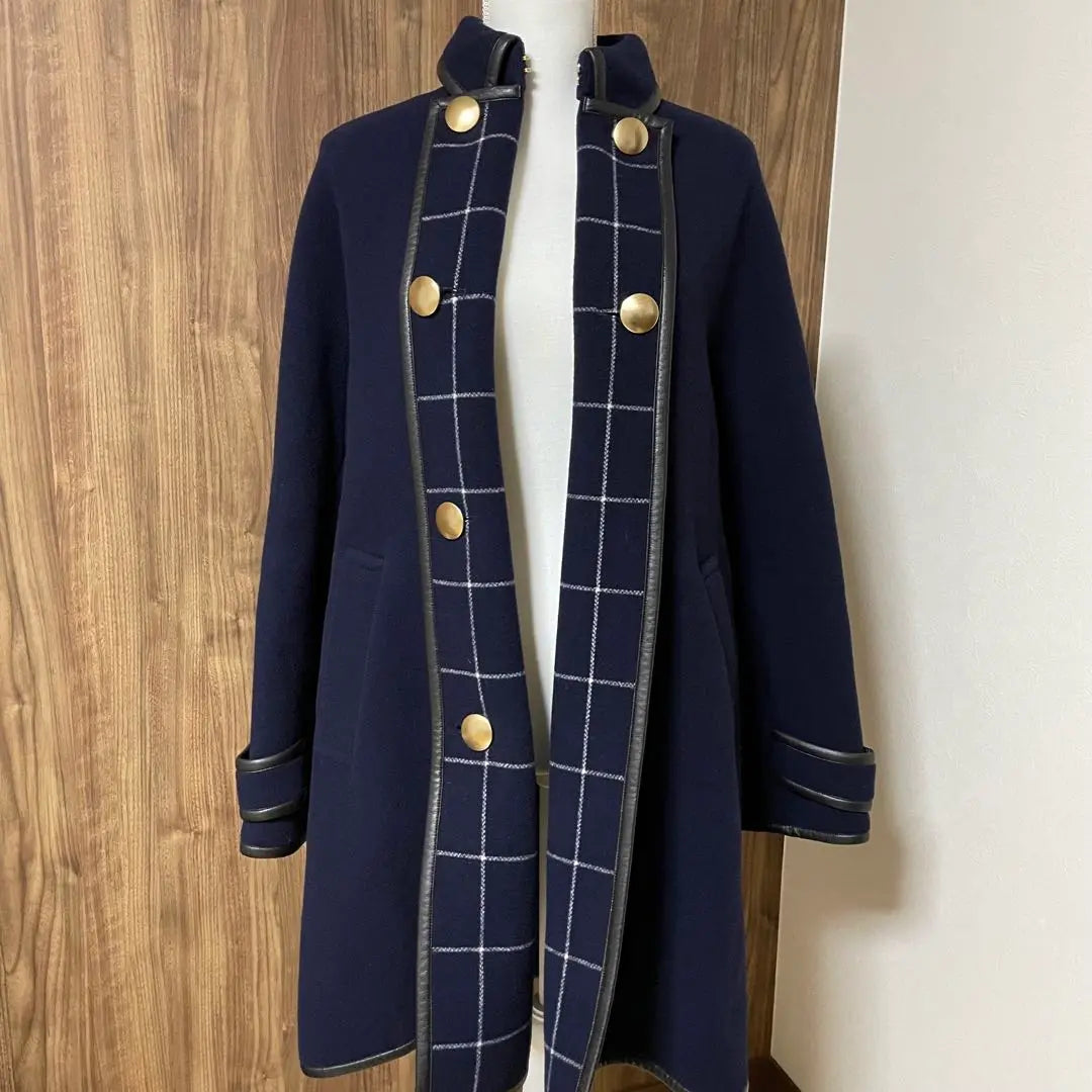 sacai Navy Double-breasted L size Wool coat Size 3 | sacai ネイビー ダブルブレスト Lサイズ　ウールコート サイズ3