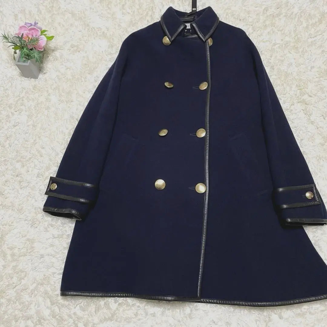 sacai Navy Double-breasted L size Wool coat Size 3 | sacai ネイビー ダブルブレスト Lサイズ　ウールコート サイズ3