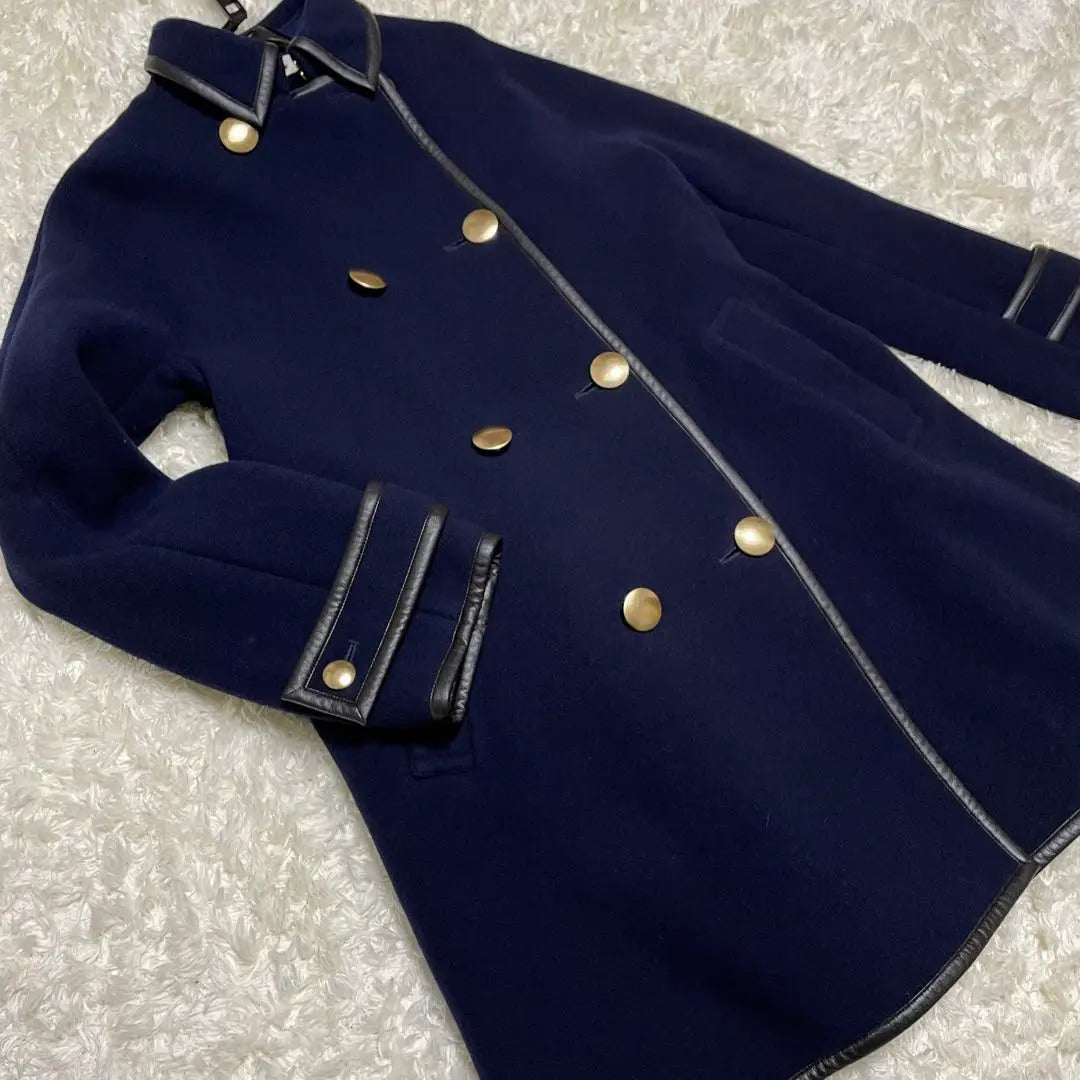 sacai Navy Double-breasted L size Wool coat Size 3 | sacai ネイビー ダブルブレスト Lサイズ　ウールコート サイズ3