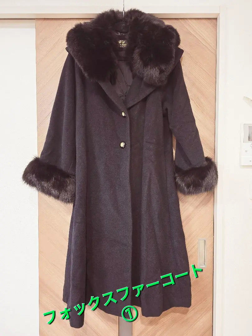 Appeal & Kamon Fur Coat Black | Appeal & Kamon ファーコート 黒