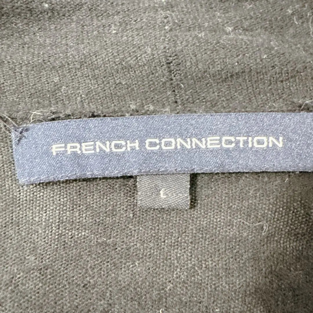 FRENCH CONNECTION Black Drape Cardigan Lace Up L Loose