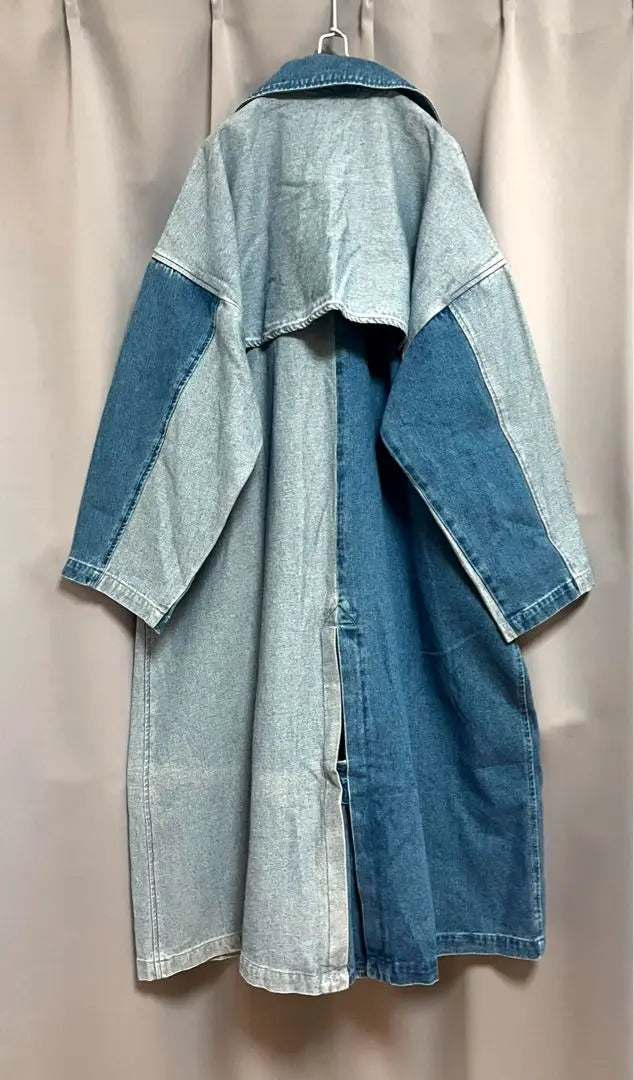 Rodeo Crowns Remake Denim Long Coat Unique, Incredibly Large Size