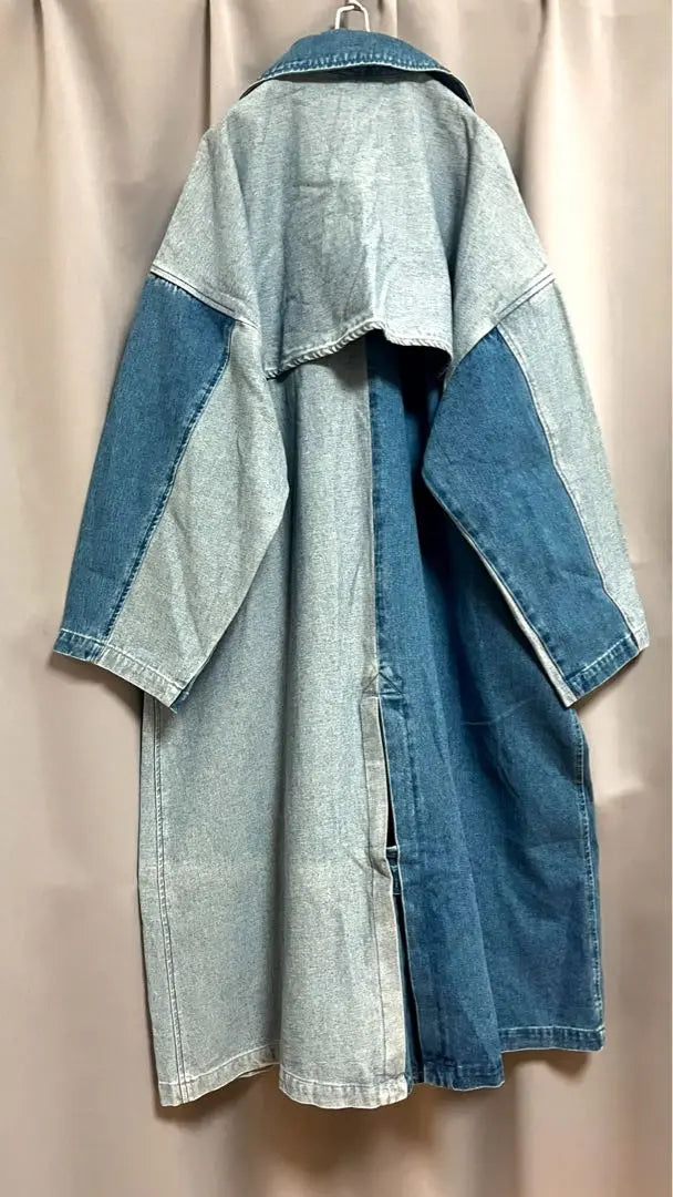 Rodeo Crowns Remake Denim Long Coat Unique, Incredibly Large Size