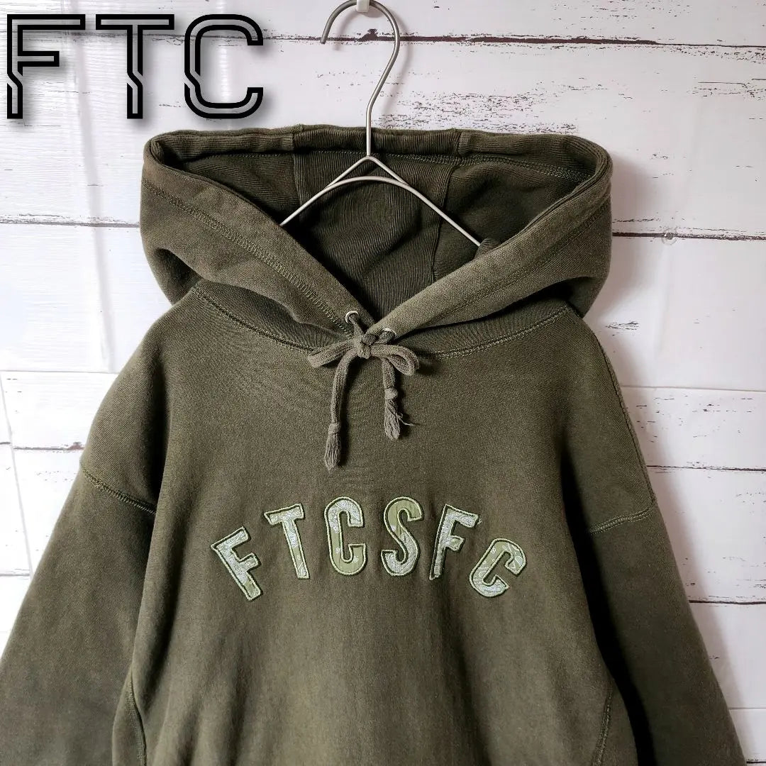 [Super Rare] FTC hoodie green paisley embroidered logo