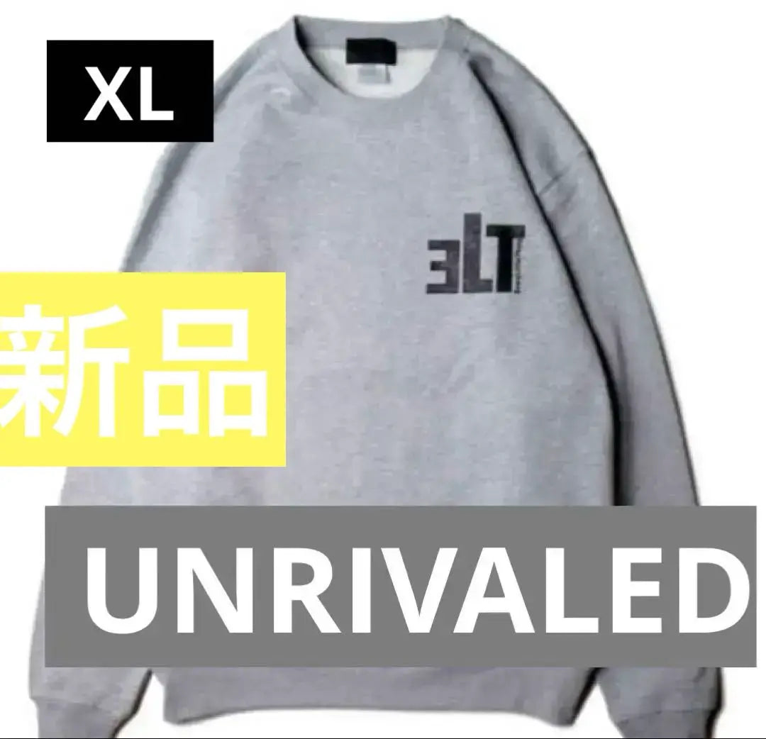 UNRIVALED ELT logo sweatshirt gray XL new