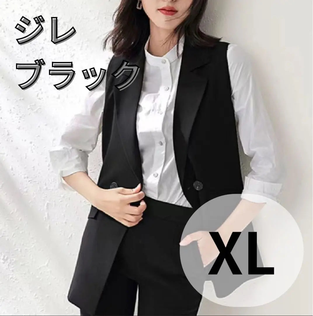 Gilet vest black women's top Korean layered thin simple