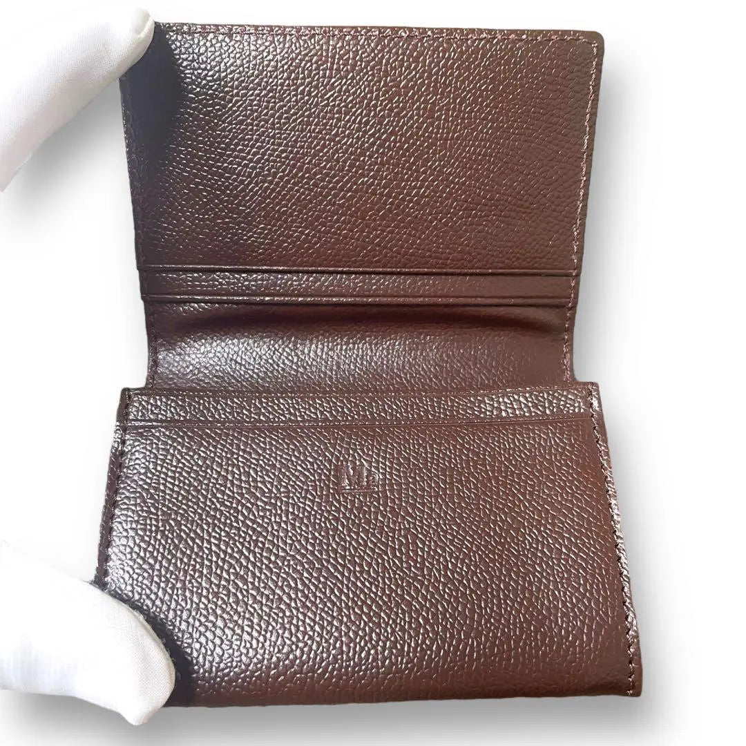 Business card holder for men genuine leather shrink leather brown card case for women | 名刺入れ メンズ 本革 シュリンクレザー ブラウン カードケース レディース兼用