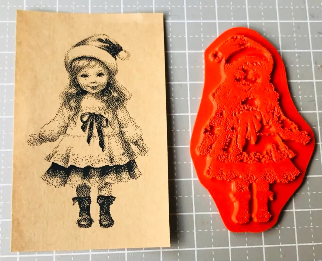 Christmas Girl Santa Cosplay ② Rubber Stamp Stamp