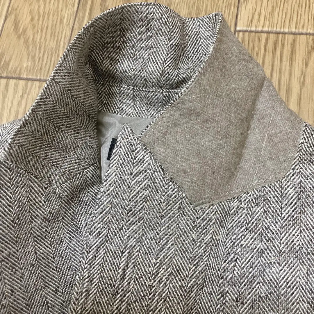 [Good condition] Anne Klein silk blend herringbone tailored jacket with glitter, size 9