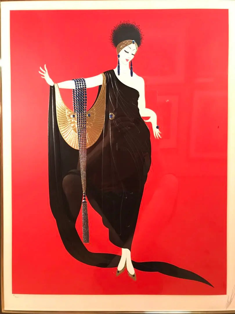 Erte "Glamour" silkscreen autographed edition with certificate of work