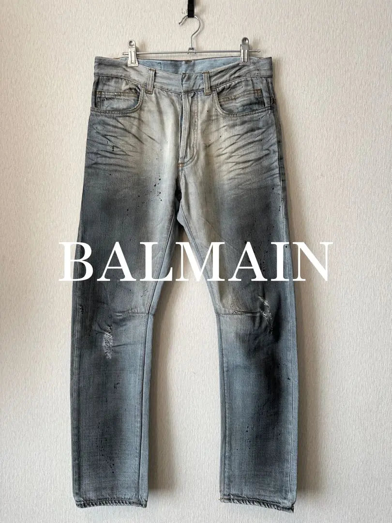 BALMAIN Dusty Crashed Denim Pants | BALMAIN Dusty Crashed Denim Pants