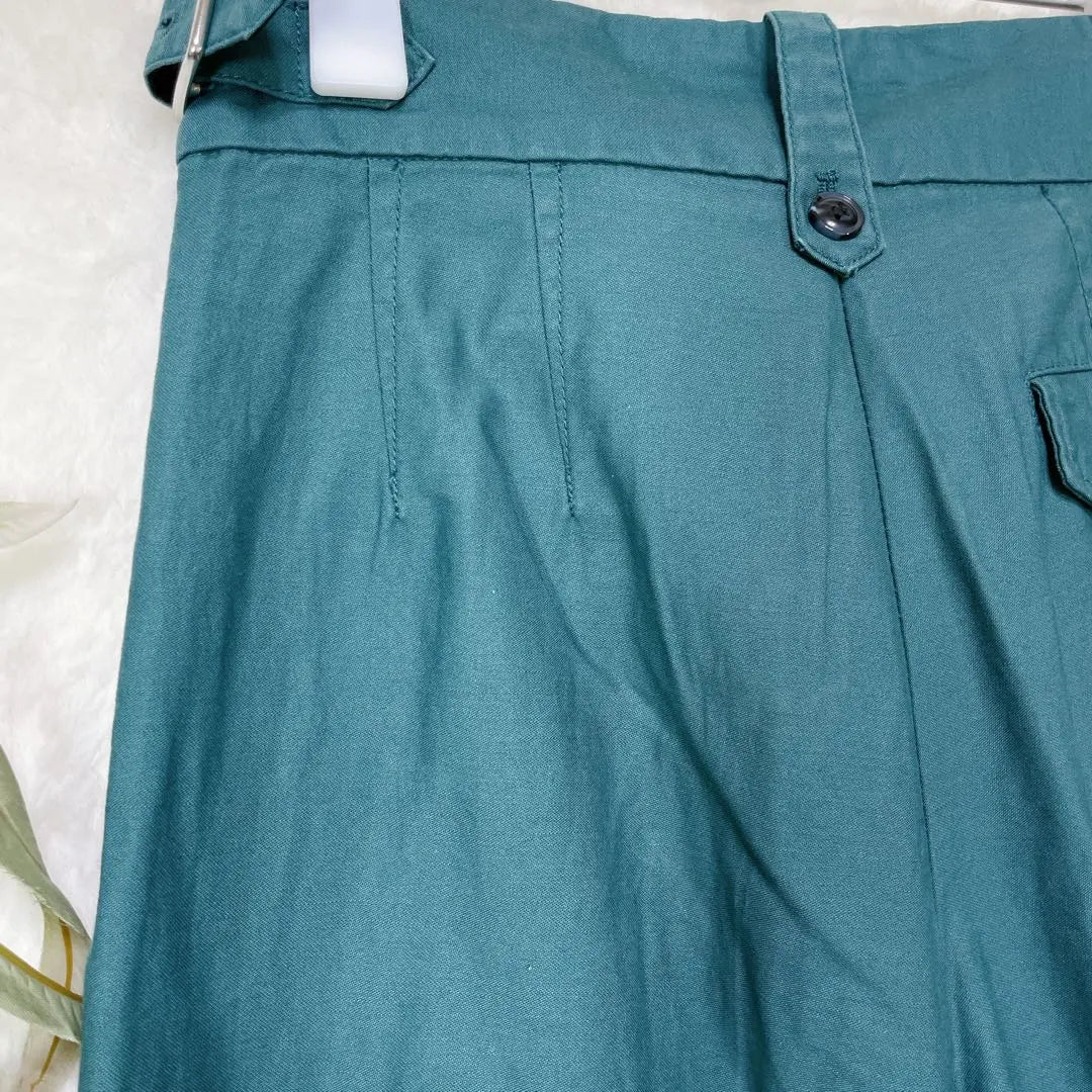 a1388 [Mousy] Dark green/wide pants/women/2/casual