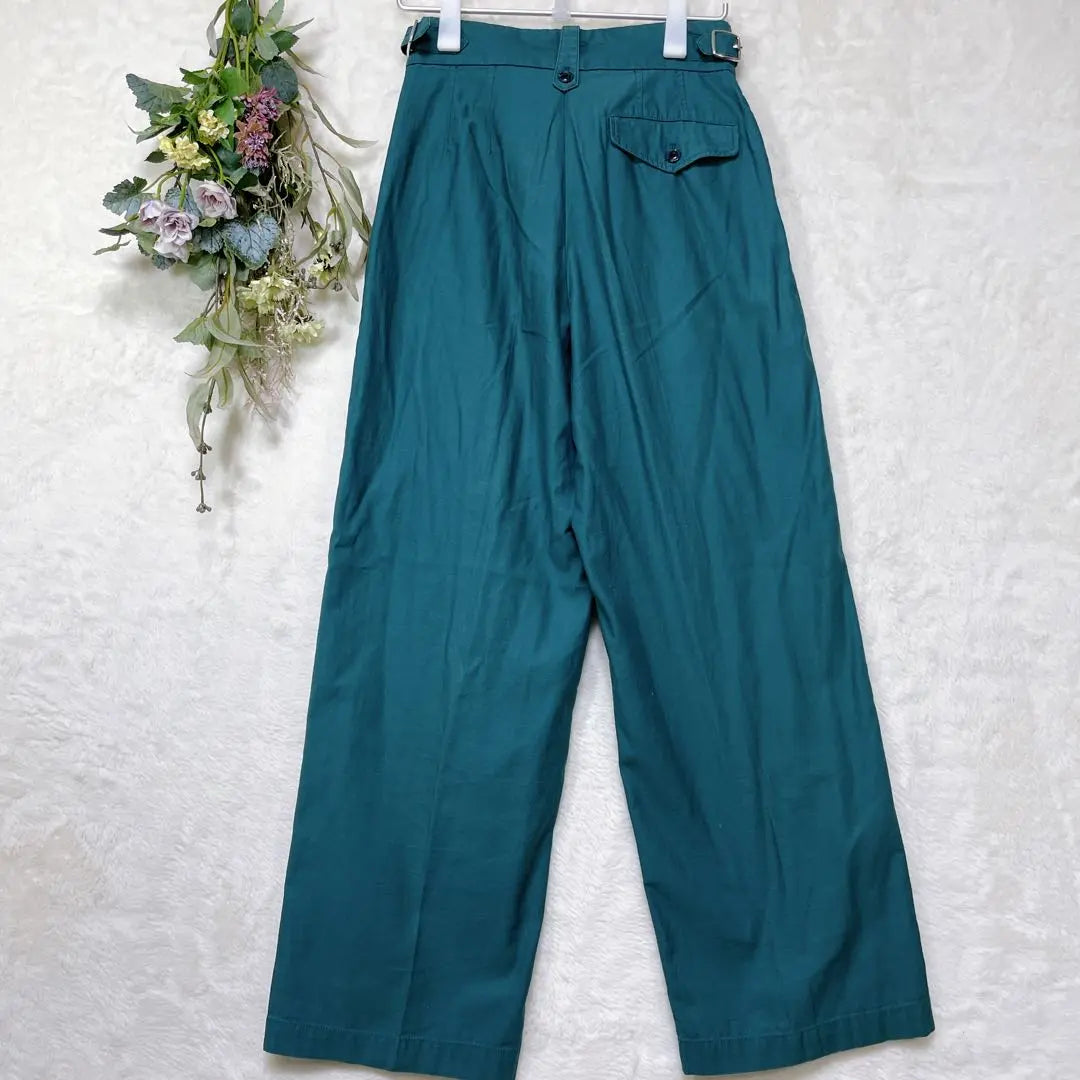 a1388 [Mousy] Dark green/wide pants/women/2/casual