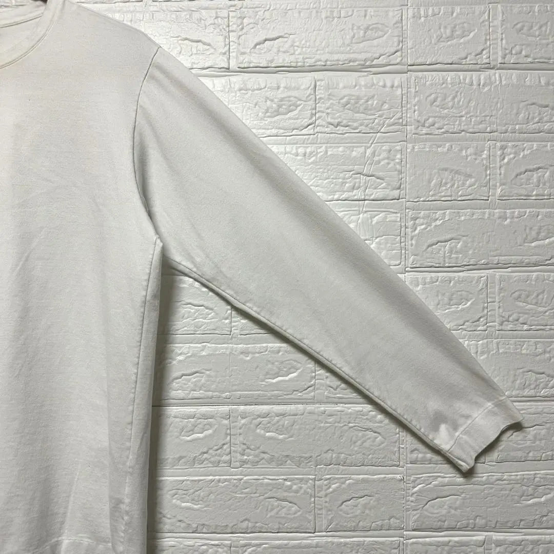 [Tomorrowland] Crew neck long sleeve cut and sew long T-shirt long T white cotton