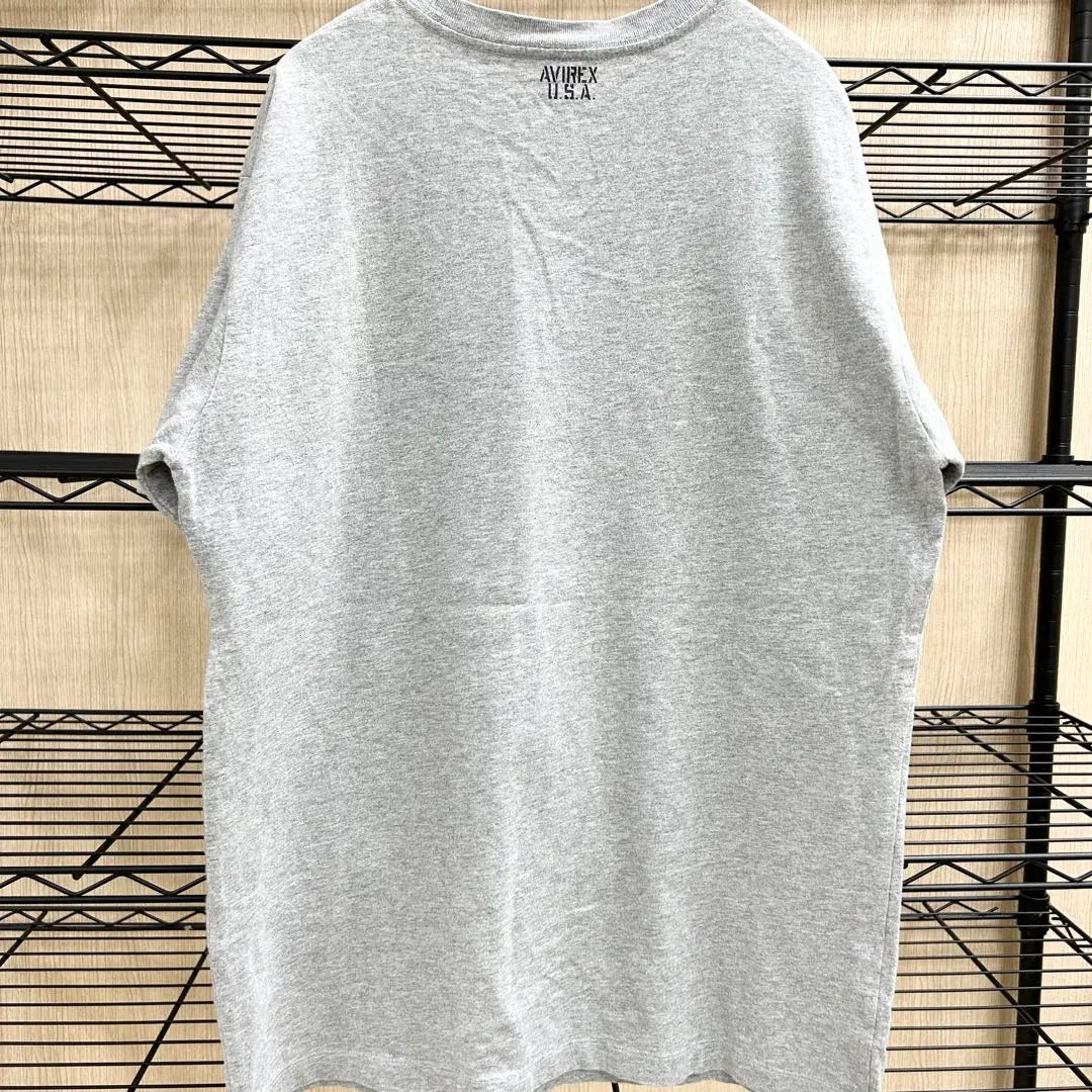 Avirex Avirex Print T -shirt gray | アヴィレックス　AVIREX プリント　Tシャツ　グレー