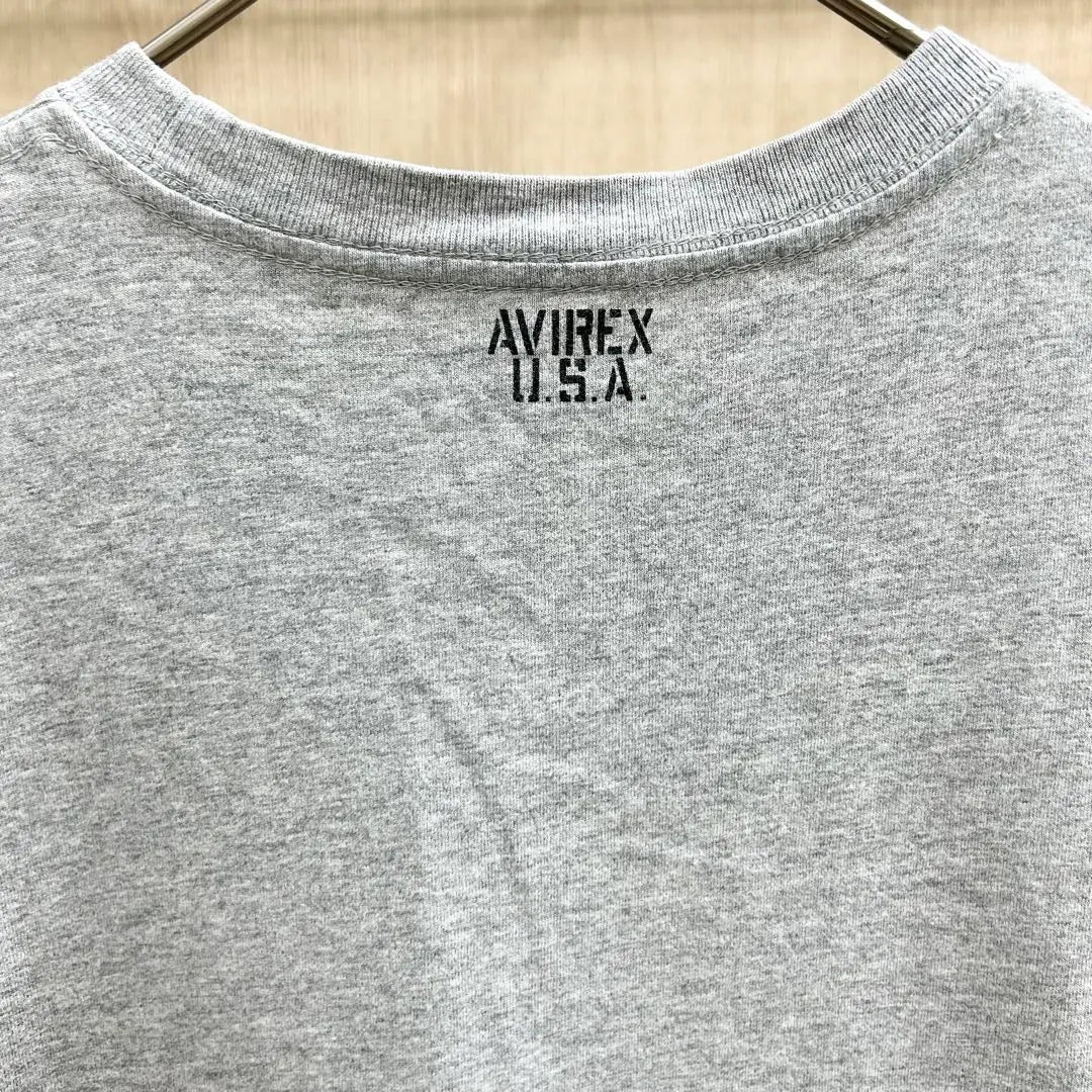 Avirex Camiseta con estampado Avirex gris | アヴィレックス AVIREX プリント Tシャツ グレー