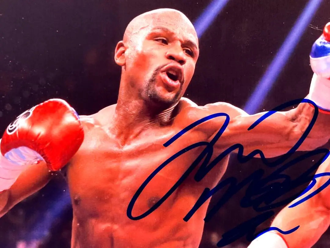 En venta...Foto tamaño 2L con Floyd Mayweather Jr. autografiada por 2L...