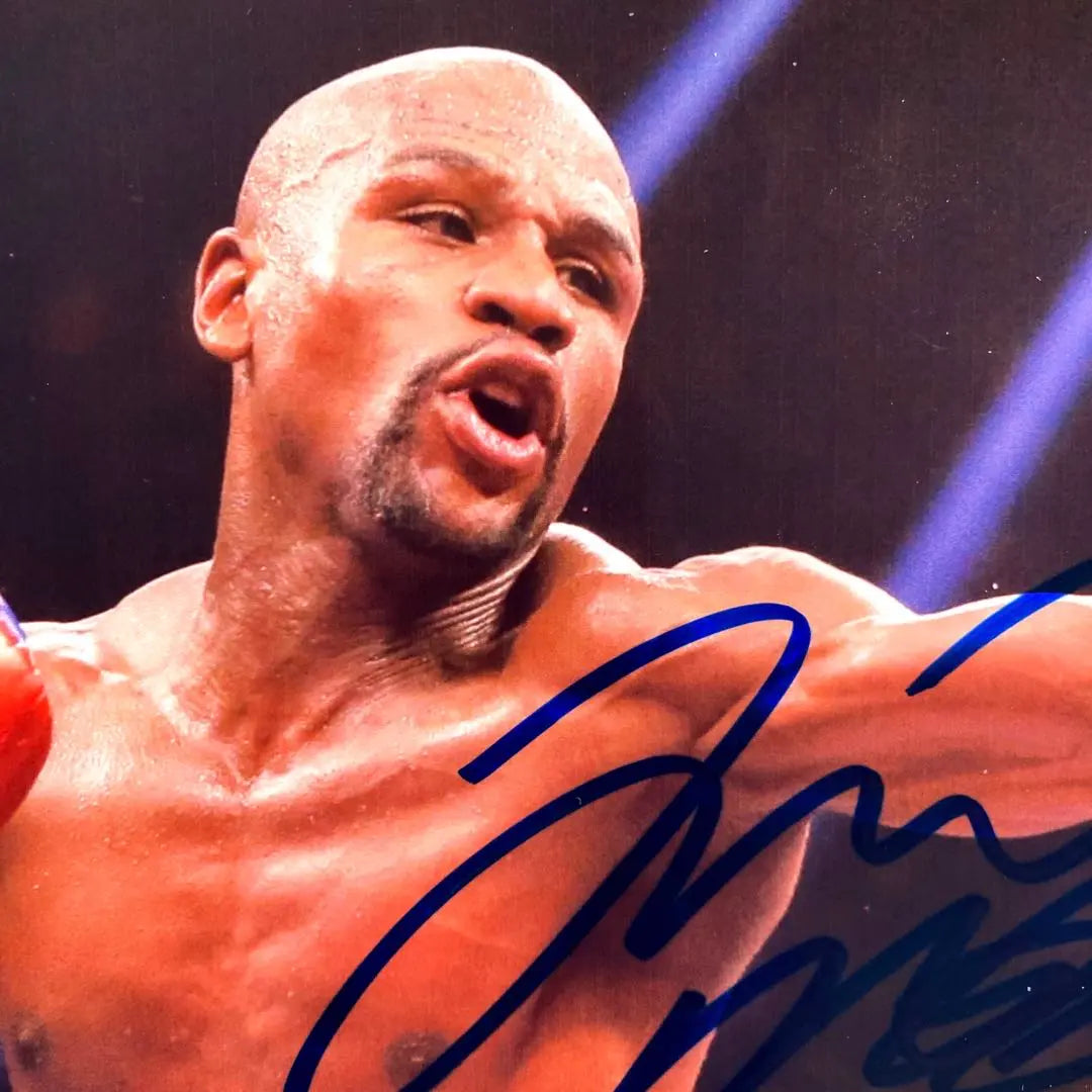 En venta...Foto tamaño 2L con Floyd Mayweather Jr. autografiada por 2L...