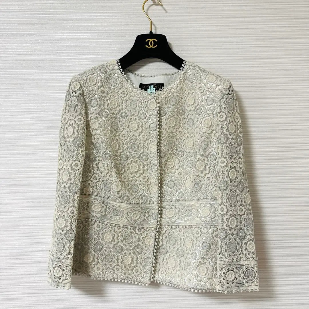 [Beautiful goods] SOIR DOLCE No Color Jacket Lace Lame 2XL