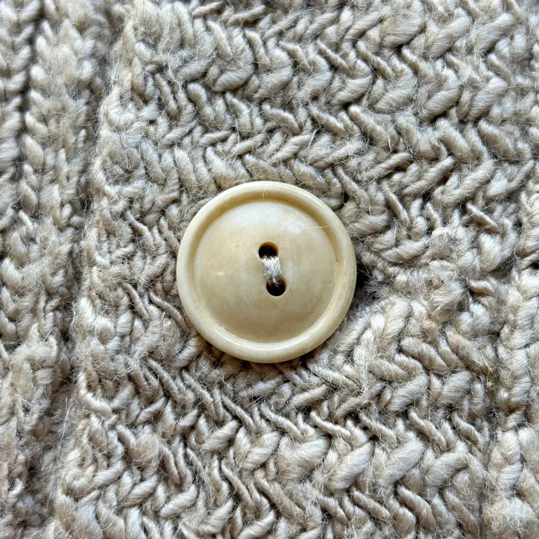 [Good condition] Double RL cardigan 100% silk beige M size Rare