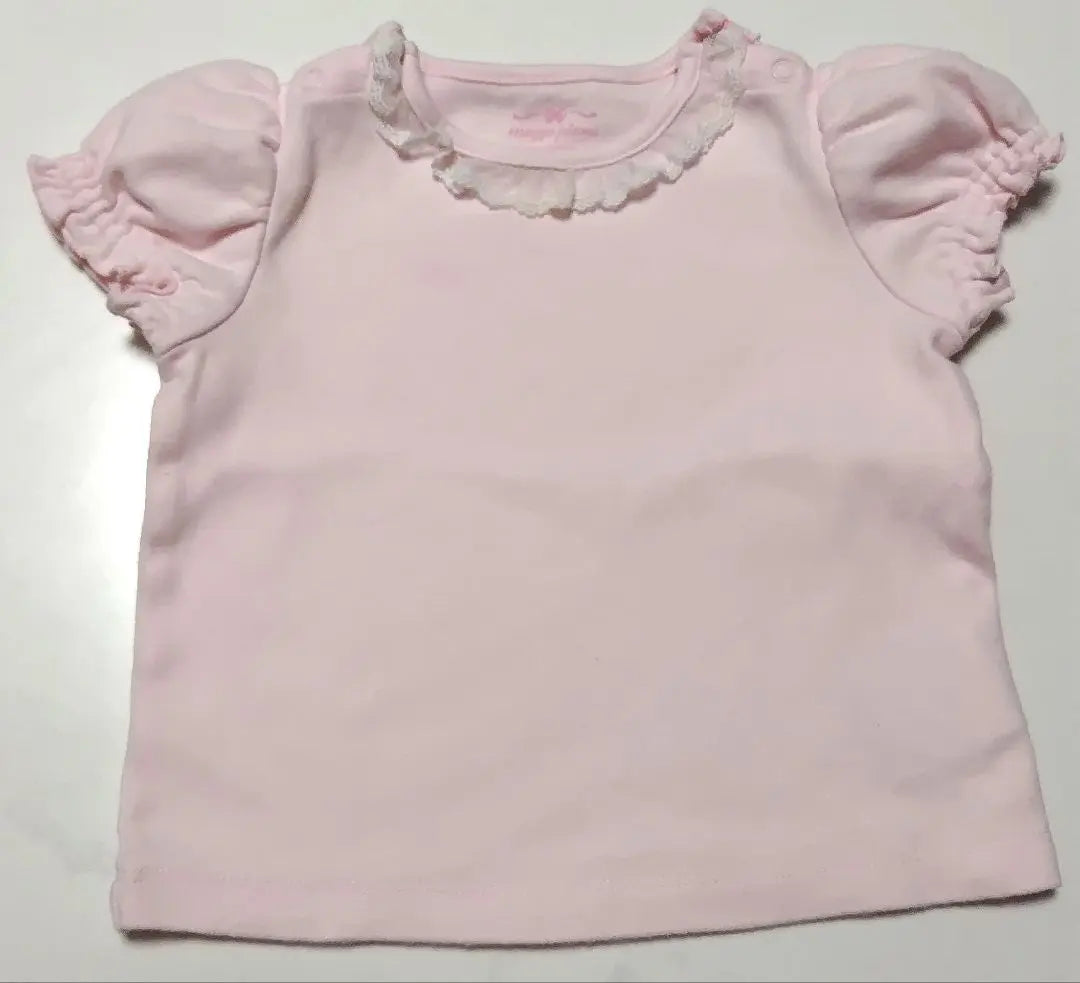 Conjunto de bebé Jacadi con falda jersey rosa claro y camiseta mezzo piano